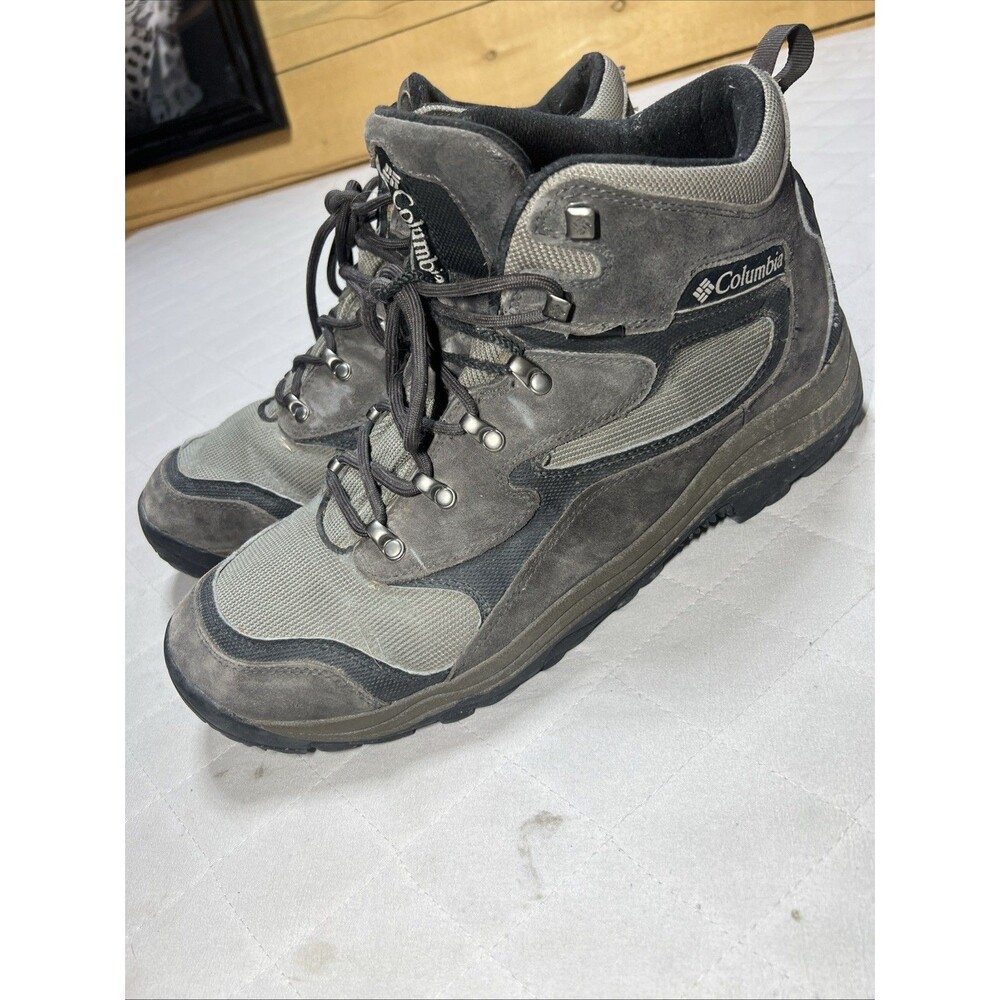 Columbia Ruckel Ridge WP Hiking Boots Mens 15 BM3154-225 Gray Suede